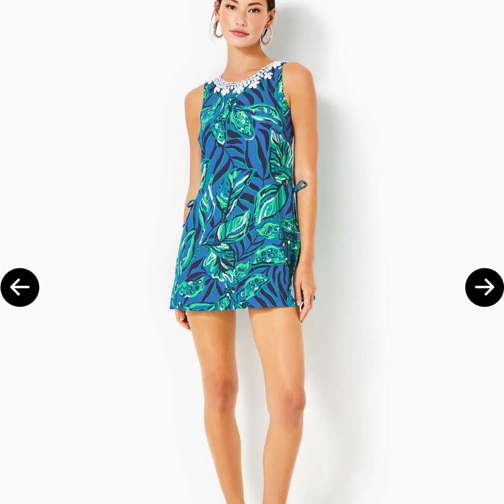 Lilly Pulitzer Donna Sleeveless Romper * Indigo Breeze Shady Gators (10) - Picture 1 of 11